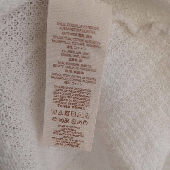 Free People Aztec White Embroidered Tunic Top Boho Hippie Waffle Thermal Large - Picture 10 of 15